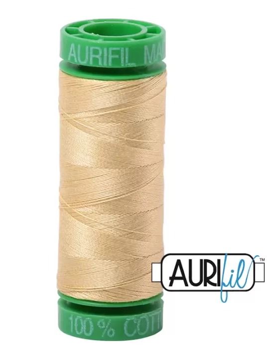 Fil Coton Mako 40 Aurifil 2125 Wheat - Petite bobine de 150 mètres