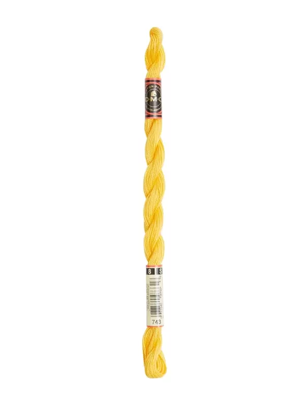 DMC Coton Perlé N° 8 (Art. 116) 743 Jaune de Naples