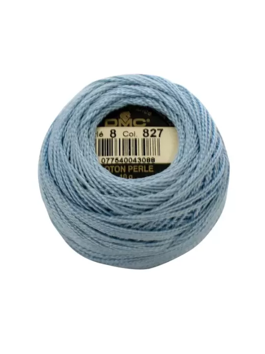 DMC Coton Perlé N° 8 (Art. 116) 827 Bleu myosotis