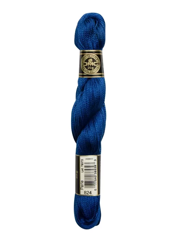 DMC Coton Perlé Spécial Hardanger N° 8 (Art. 115EA) 824 Bleu océan