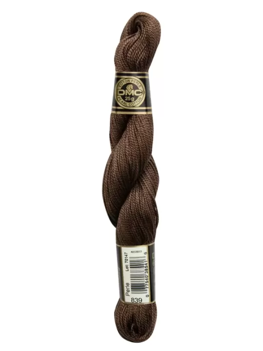 DMC Coton Perlé Spécial Hardanger N° 8 (Art. 115EA) 839 Brun racine