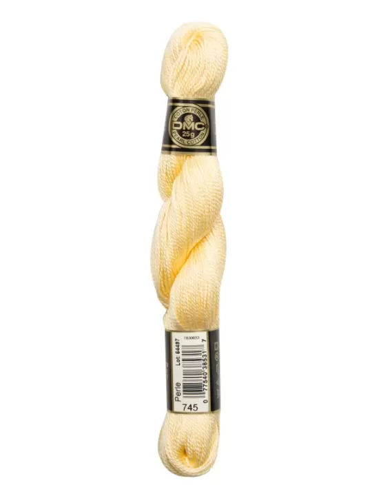 DMC Coton Perlé Spécial Hardanger N° 12 (Art. 116) 745 Jaune banane