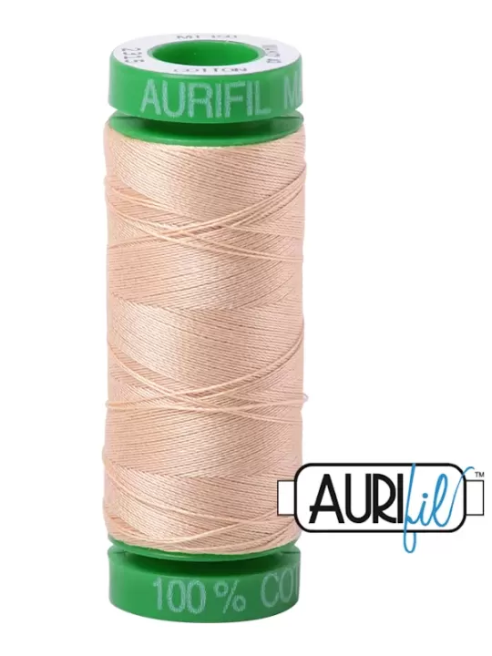 Fil Coton Mako 40 Aurifil 2315 Shell - Petite bobine de 150 mètres