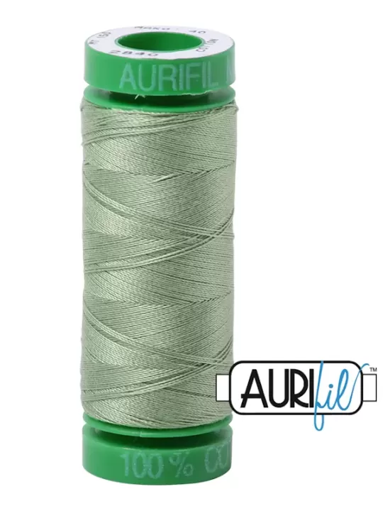 Fil Coton Mako 40 Aurifil 2840 Loden Green - Petite bobine de 150 mètres