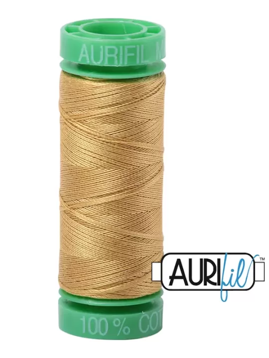 Fil Coton Mako 40 Aurifil 2920 Light Brass - Petite bobine de 150 mètres